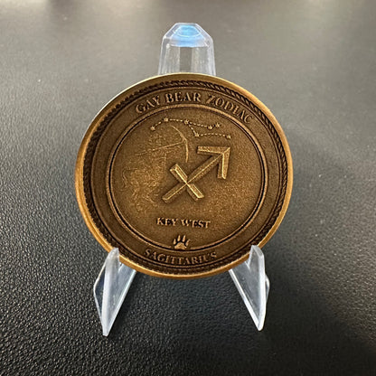GAY BEAR ZODIAC - CHALLENGE COIN - SAGITTARIUS