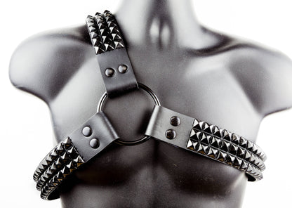 FUNK PLUS 3 ROW PYRAMID 3 STRAP HARNESS - BLACK