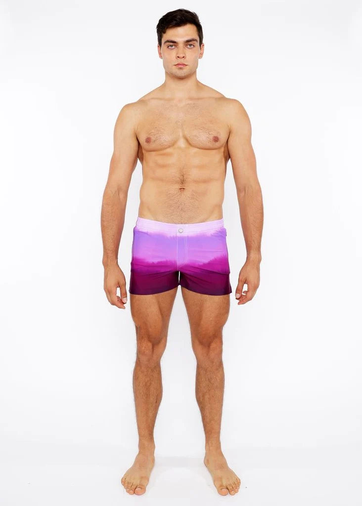 ST33LE PRINTED GRADIENT SWIM SHORTS - FUCHSIA