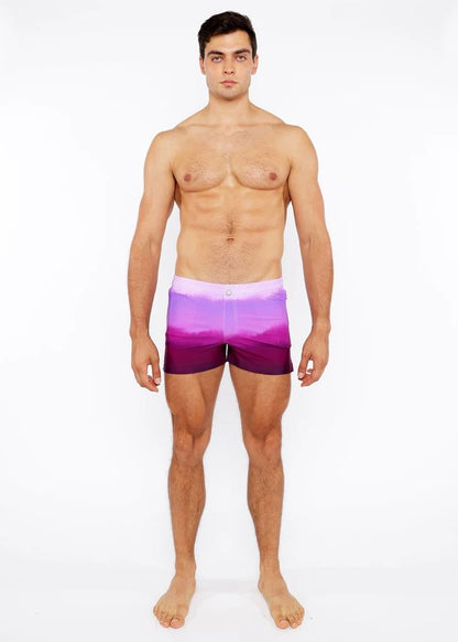 ST33LE PRINTED GRADIENT SWIM SHORTS - FUCHSIA