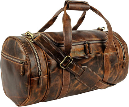 TUZECH LARGE DUFFEL LEATHER WEEKENDER