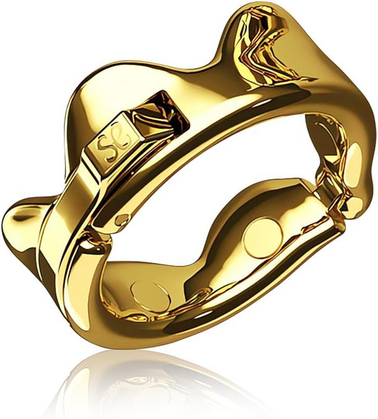 GRAFFITTI - CROWN GLANS RING STAINLESS STEEL - GOLD