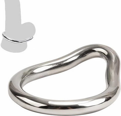 GRAFFITTI - DOUBLE CURVE RING STAINLESS STEEL - SILVER
