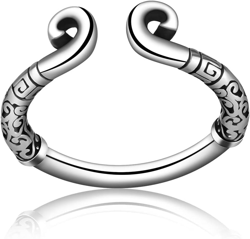 GRAFFITTI - SCROLL GLANS RING STAINLESS STEEL - SILVER