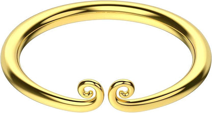 GRAFFITTI - SCROLL COCK RING STAINLESS STEEL - GOLD