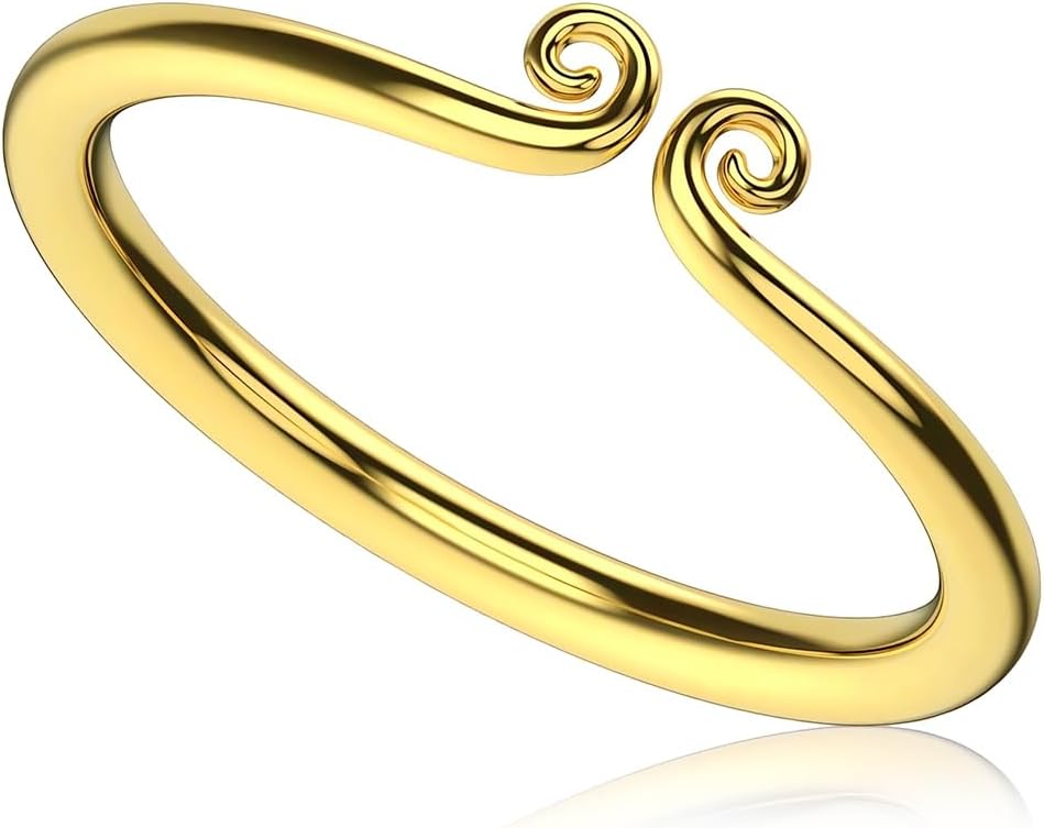 GRAFFITTI - SCROLL COCK RING STAINLESS STEEL - GOLD