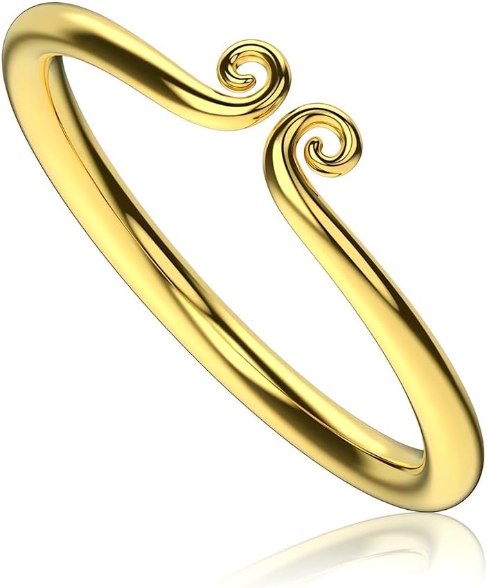 GRAFFITTI - SCROLL COCK RING STAINLESS STEEL - GOLD