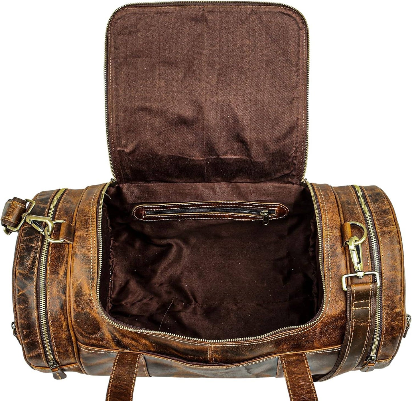 TUZECH LARGE DUFFEL LEATHER WEEKENDER