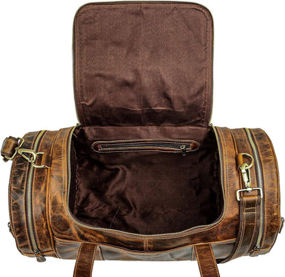 TUZECH LARGE DUFFEL LEATHER WEEKENDER