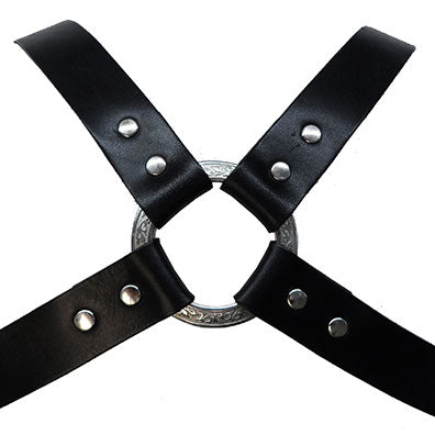 KOOKIE LEATHER PIT BULL HARNESS BLACK