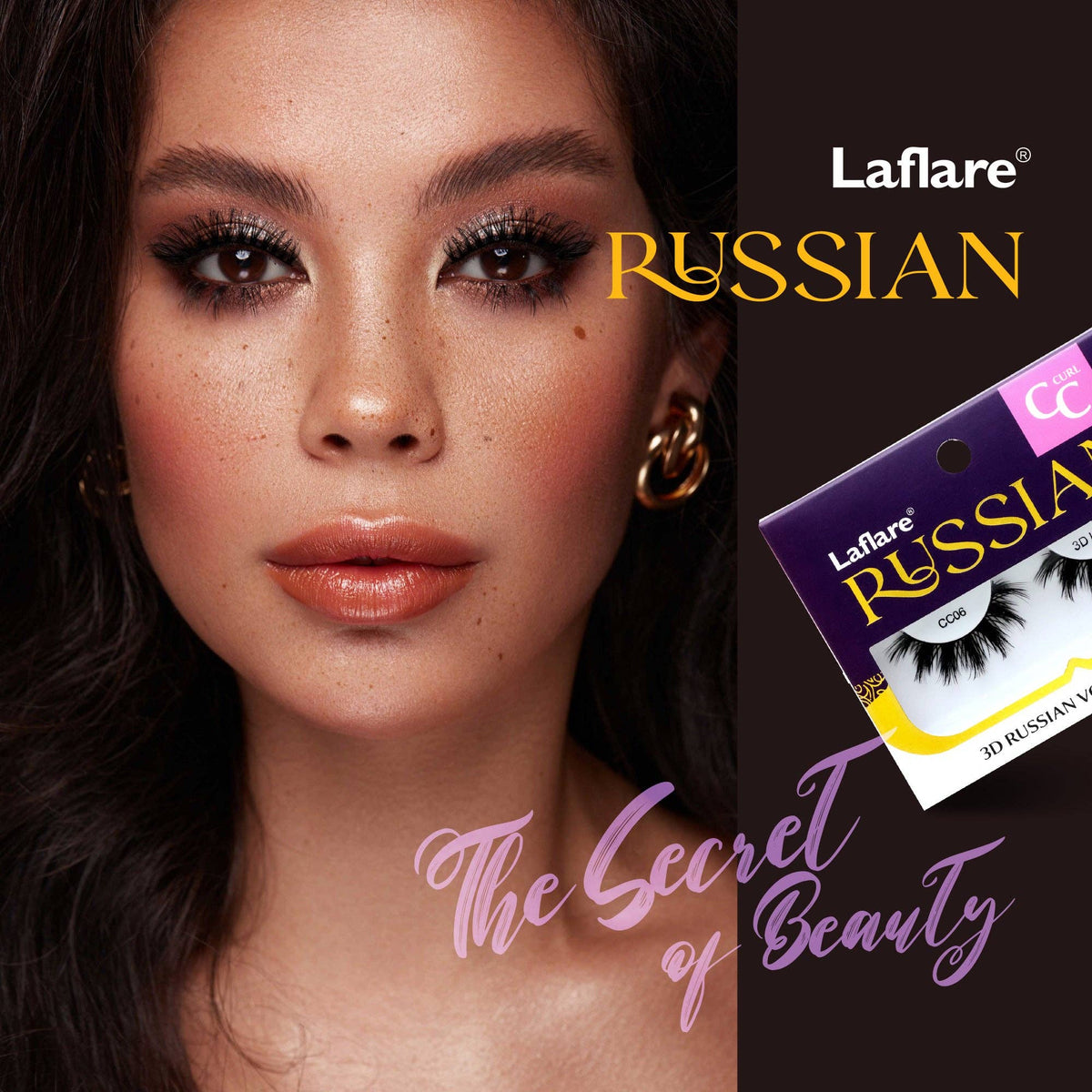 LAFLARE 3D RUSSIAN VOLUME DD CURL HANDMADE LASH