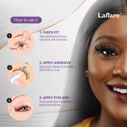 LAFLARE 3D RUSSIAN VOLUME DD CURL HANDMADE LASH