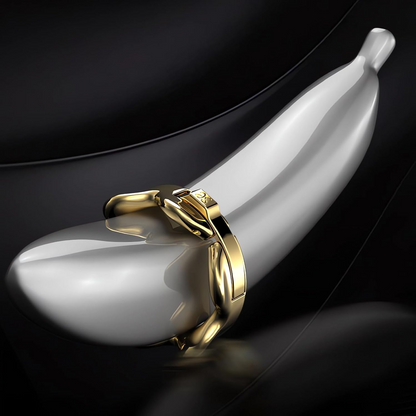 GRAFFITTI - CROWN GLANS RING STAINLESS STEEL - GOLD