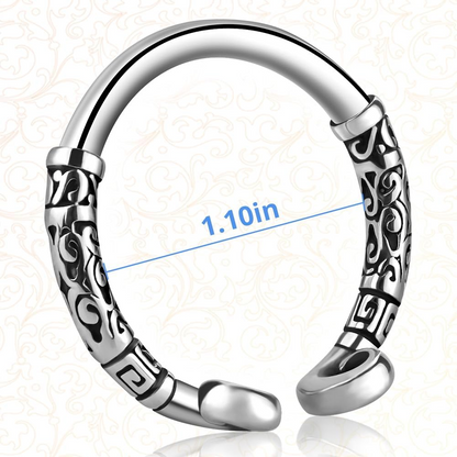 GRAFFITTI - SCROLL GLANS RING STAINLESS STEEL - SILVER