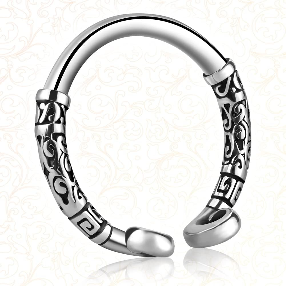 GRAFFITTI - SCROLL GLANS RING STAINLESS STEEL - SILVER