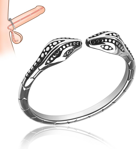 GRAFFITTI - SNAKE GLANS RING STAINLESS STEEL - SILVER