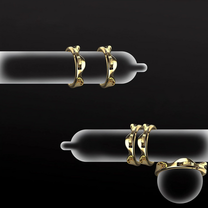 GRAFFITTI - CROWN GLANS RING STAINLESS STEEL - GOLD