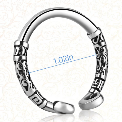 GRAFFITTI - SCROLL GLANS RING STAINLESS STEEL - SILVER