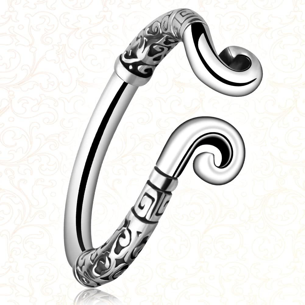 GRAFFITTI - SCROLL GLANS RING STAINLESS STEEL - SILVER