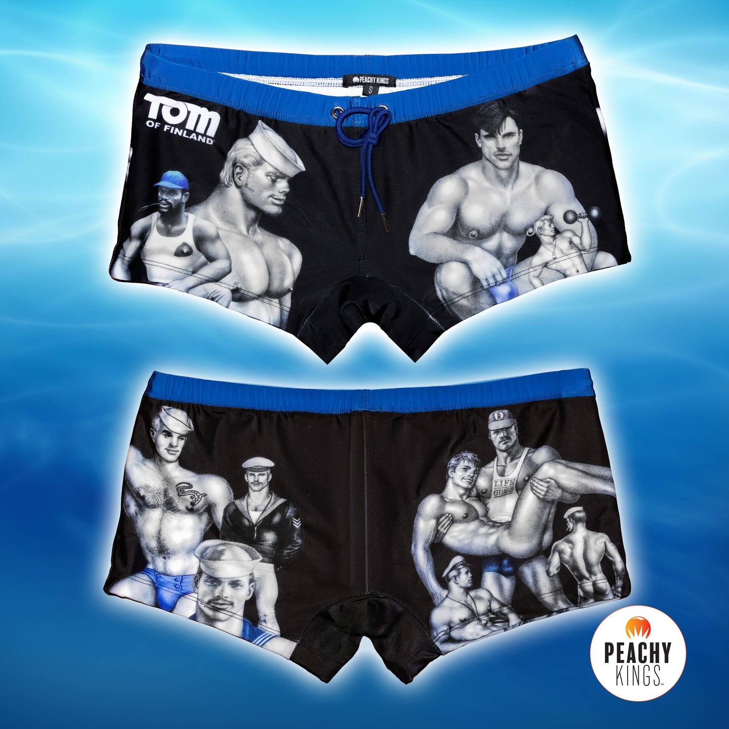 PEACHY KINGS SQUARE CUT TOM OF FINLAND SWIMWEAR