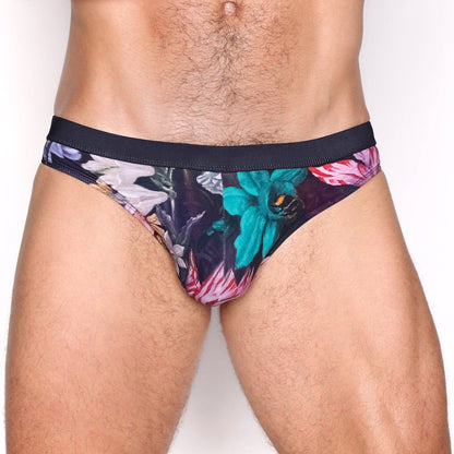 SKULL & BONES FLORAL BOUQUET SWIM BRIEF