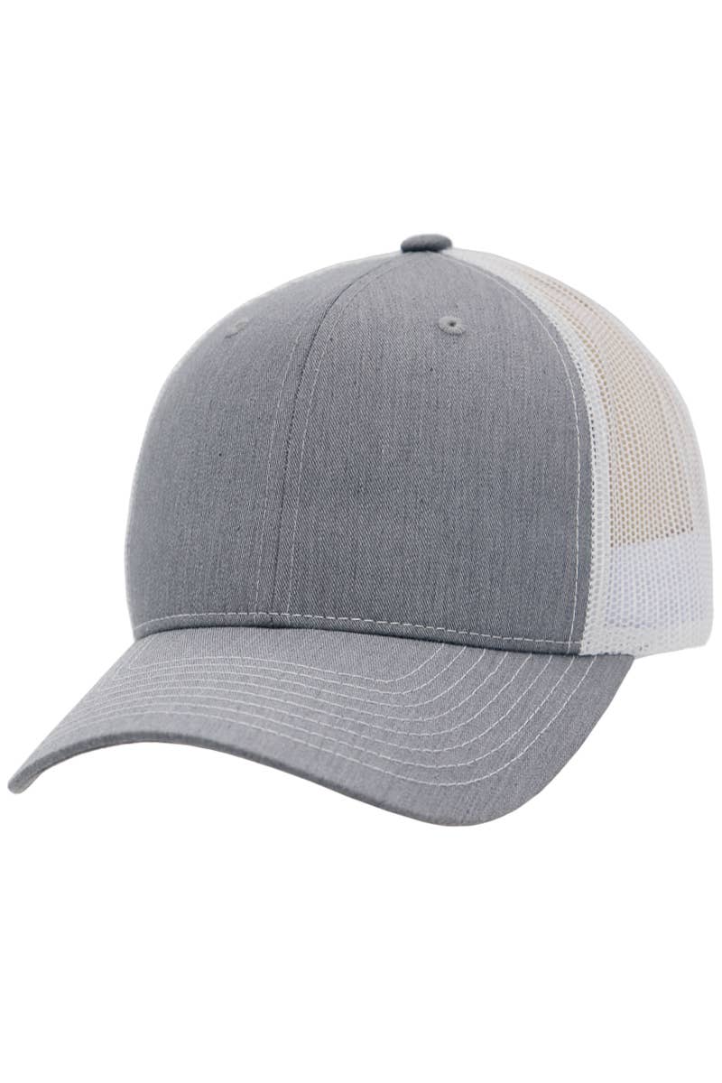 KAMEL 6 PANEL TWILL HAT HEATHER GREY