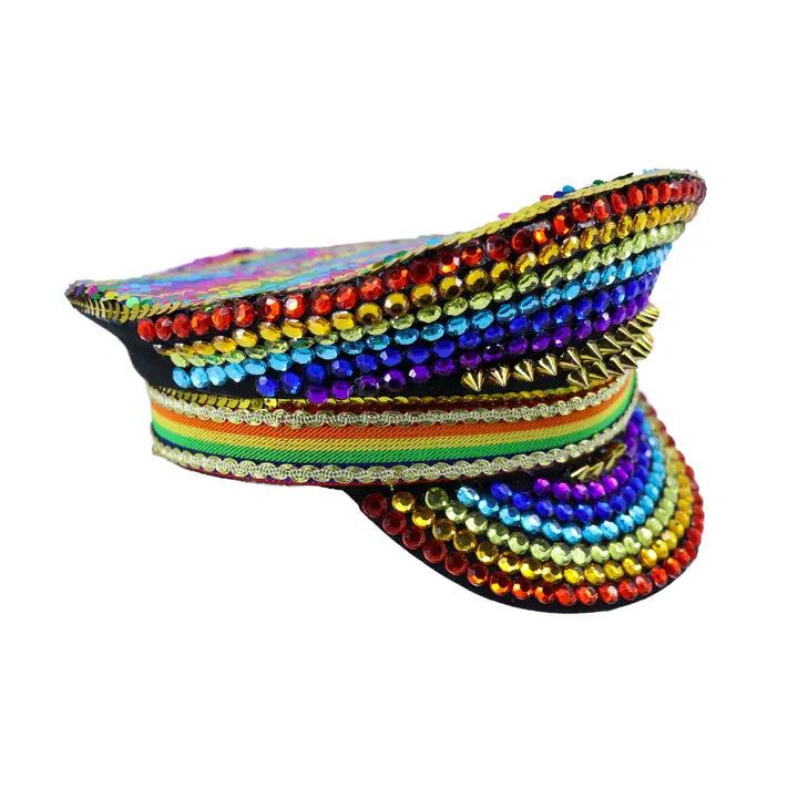 WESTERN FASHIONS RAINBOW GEM OFFICER HAT