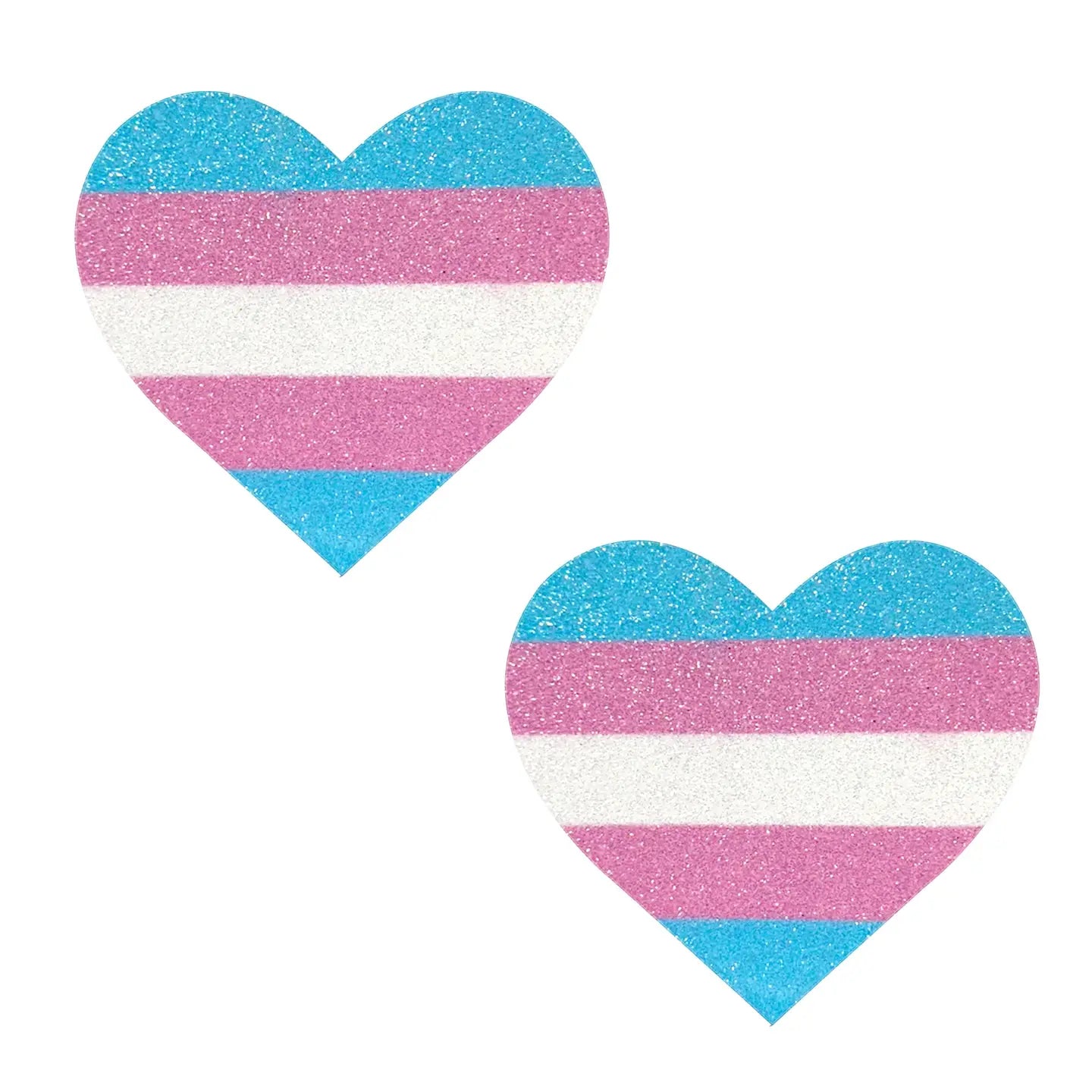 NEVA NUDE TRANS HEART GLITTER NIPPLE COVER PASTIES