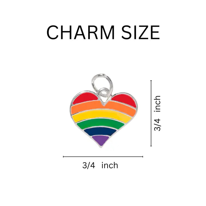 THE AWARENESS COMPANY RAINBOW HEART BRACELET