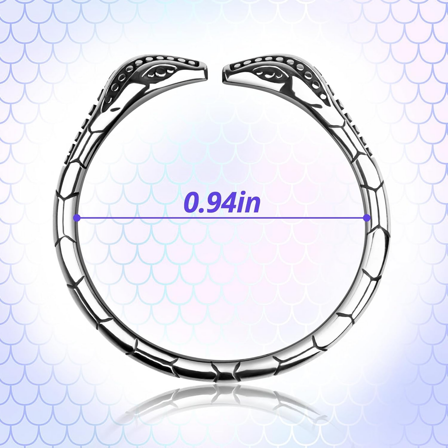 GRAFFITTI - SNAKE GLANS RING STAINLESS STEEL - SILVER