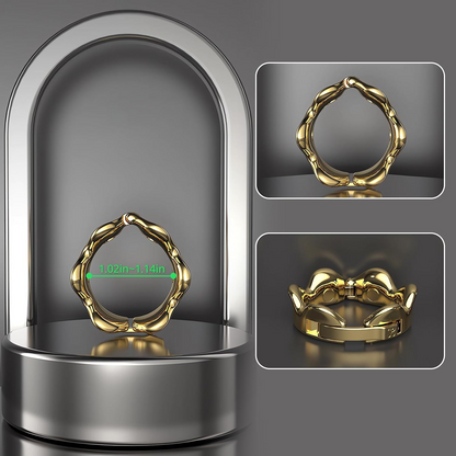 GRAFFITTI - CROWN GLANS RING STAINLESS STEEL - GOLD