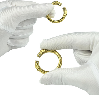 GRAFFITTI - TIGER GLANS RING STAINLESS STEEL - GOLD