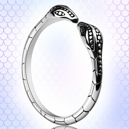 GRAFFITTI - SNAKE GLANS RING STAINLESS STEEL - SILVER