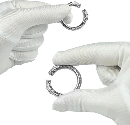 GRAFFITTI - TIGER GLANS RING STAINLESS STEEL - SILVER