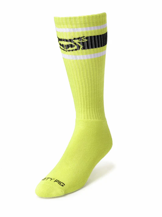NASTY PIG HOOKD UP SOCKS - LIME/BLACK