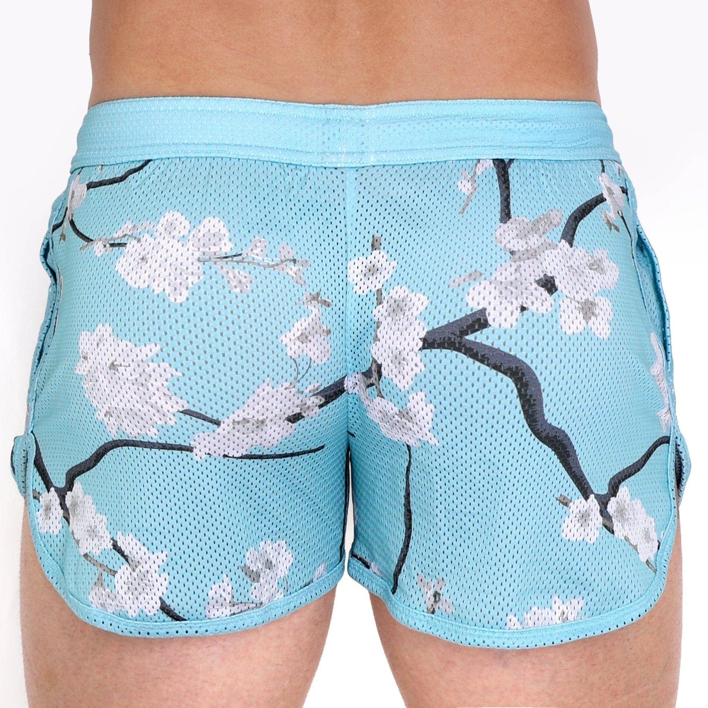 SKULL & BONES CHERRY BLOSSOM MESH SWIM SHORT