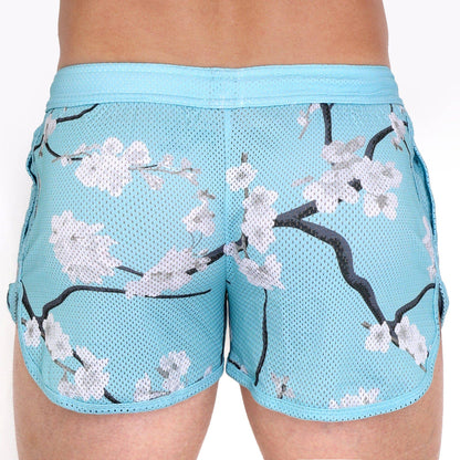 SKULL & BONES CHERRY BLOSSOM MESH SWIM SHORT