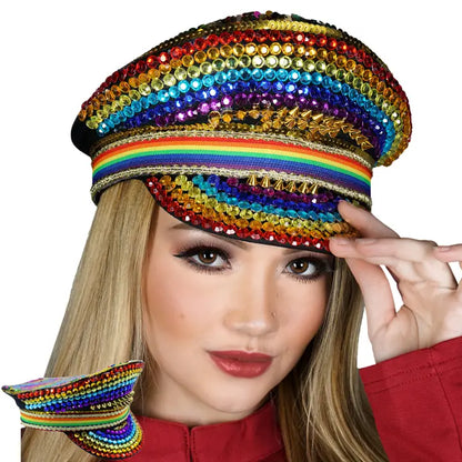 WESTERN FASHIONS RAINBOW GEM OFFICER HAT