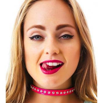 FUNK PLUS PATENT CRYSTAL RHINESTONE CHOKER