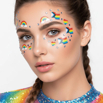NEVA NUDE LOUD & PROUD PRIDE GLITTER BODY & FACE STICKERS