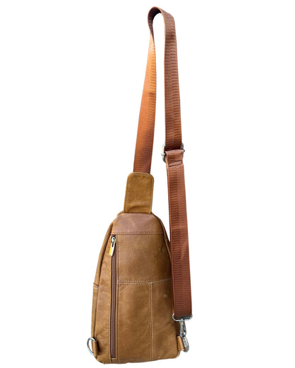 ROMA LEATHERS COWHIDE LEATHER SLING BAG