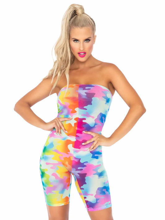 LEG AVENUE RAINBOW CAMO ROMPER