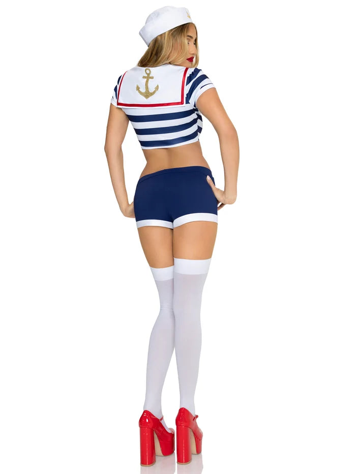 LEG AVENUE 3PC PIN-UP SAILOR COSTUME