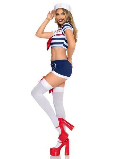 LEG AVENUE 3PC PIN-UP SAILOR COSTUME