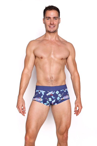 SKULL & BONES KOI BLUE SWIM BRIEF
