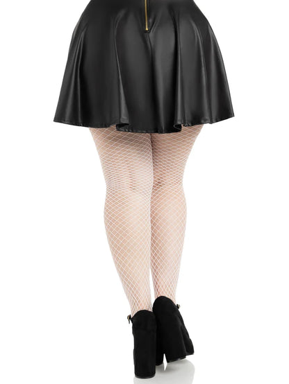 LEG AVENUE SPANDEX INDUSTRIAL NET TIGHTS - WHITE