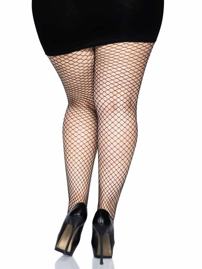 LEG AVENUE SPANDEX INDUSTRIAL NET TIGHTS - BLACK