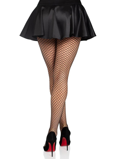 LEG AVENUE SPANDEX INDUSTRIAL NET TIGHTS - BLACK
