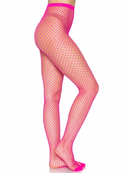 LEG AVENUE SPANDEX INDUSTRIAL NET TIGHTS - NEON PINK
