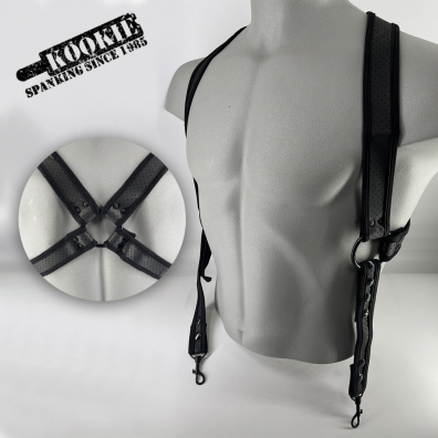 KOOKIE NEOPRENE SUSPENDER HARNESS - BLACK